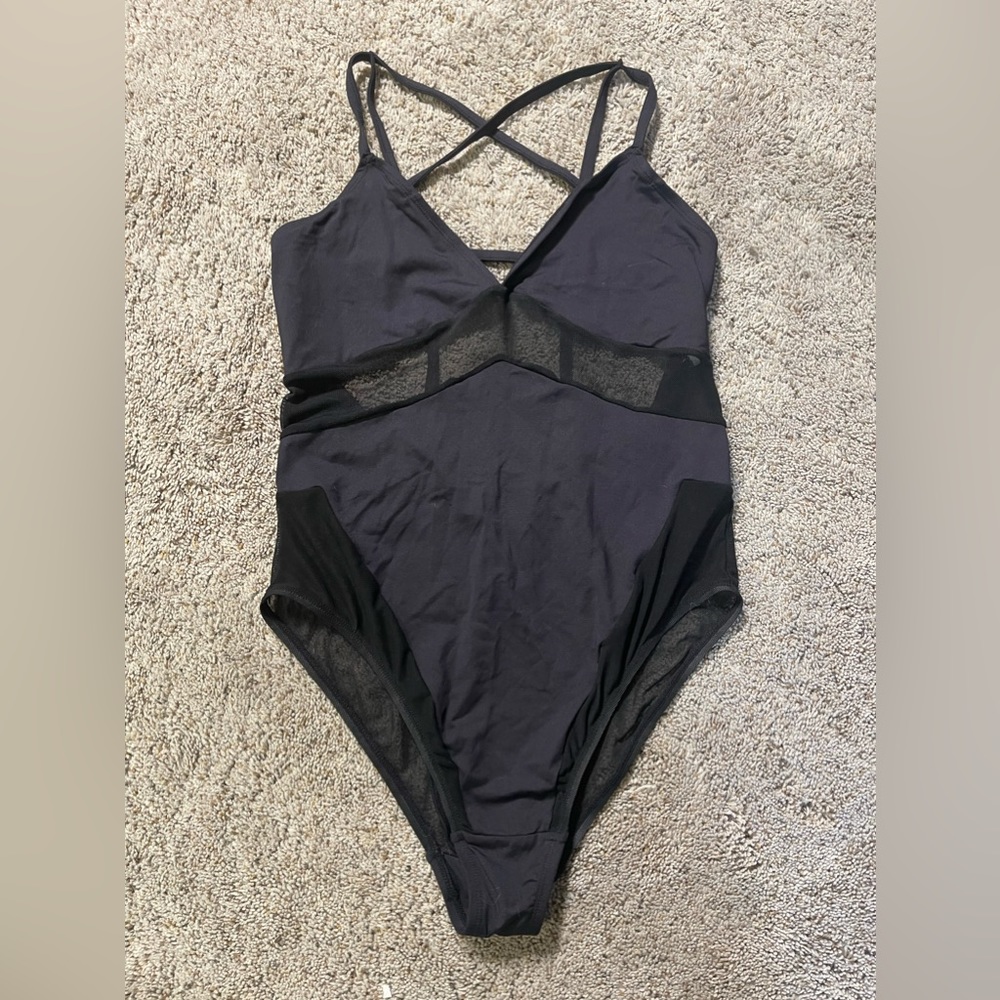Killstar Black and Mesh One Piece Swimsuit